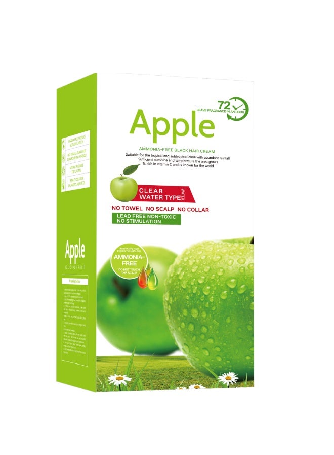 ابل  كريم صبغة شعر أسود خالي من الأمونيا برائحة التفاح، 1000 مل - Image 4